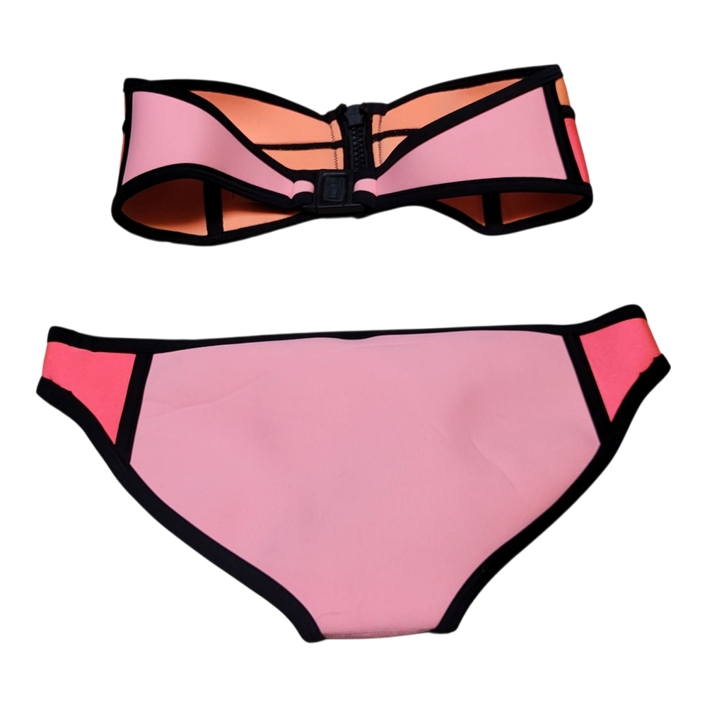 NWT Triangl Swimwear Vibrant Pink and Orange Bikini - Size S/XS - Picture 4 of 9